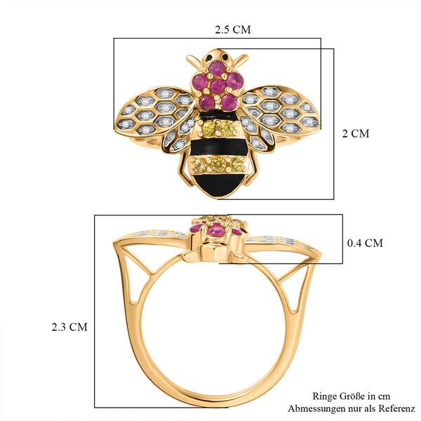 GP Trionfo Kollektion- Gelber, rosa, blauer Saphir und Zirkon Ring - 0,68 ct. image number 9