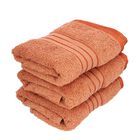 3er-Set 100% Ägyptische Baumwolle-Frotteehandtuch, Größe 41x71 cm, Kupferfarbe