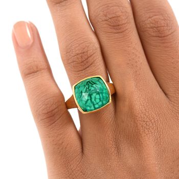 D'Joy Smaragd Triplett Quarz Ring - 9,94 ct.