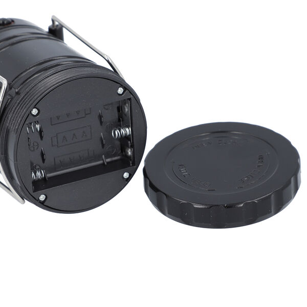 LED Laterne mit Taschenlampe, zusammenklappbar, 3xAAA (nicht inkl.), Gr&ouml;&szlig;e 6,8x6,8x10 cm, Schwarz image number 6