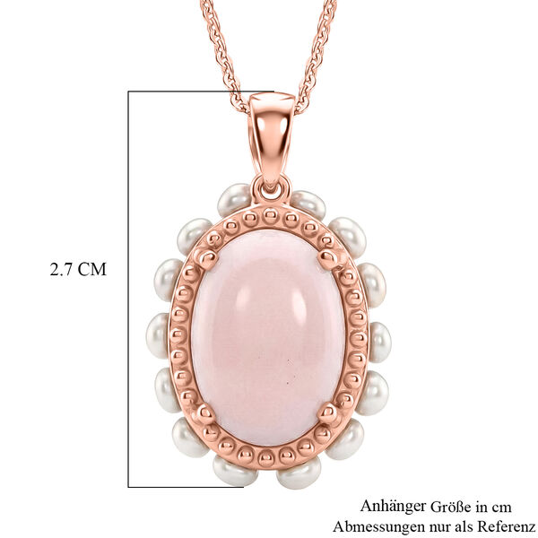 D'Joy AA Rosa Opal, S&uuml;&szlig;wasser Perle (3mm) Schmuckset ca. 50 cm 925 Silber 750 Ros&eacute;gold Vermeil image number 6