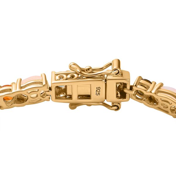 AA natürliches, äthiopisches Welo-Opal und mehrfarbiges Turmalin-Armband, 19cm - 9,69 ct. image number 5