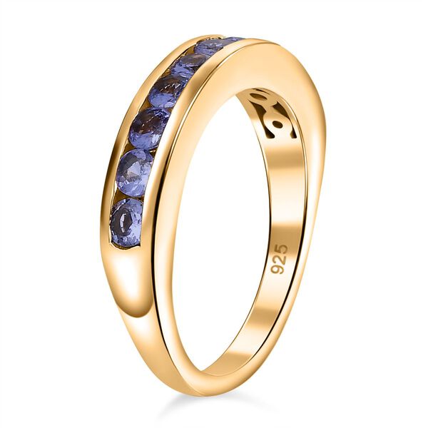 Tansanit Ring, 925 Silber 750 Gelbgold Vermeil  - 0,92 ct. image number 5