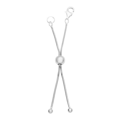 Verlängerungskette Karabinervcerschluss, 925 Silber rhodiniert image number 0