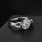 LUSTRO STELLA Hergestellt mit ZIRKONIA Ring 925 Silber Platin-Überzug (Größe 16.00) ca. 2,42 ct image number 1