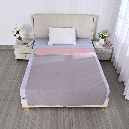 Serenity Night Wende-Kühlsteppdecke, Zwei-Ton, 135×200cm, Dunkelgrau und Rosa image number 1