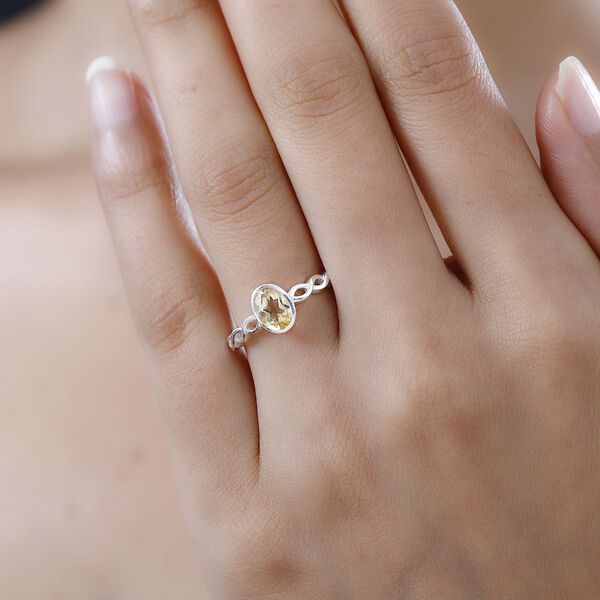 Citrin Ring 925 Silber (Größe 17.00) ca. 0,78 ct image number 3