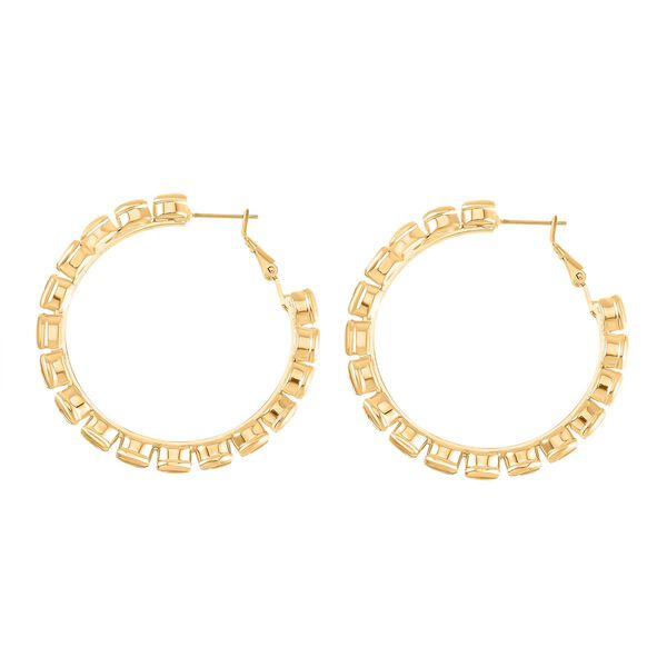 Weiße Zirkonia Ohrringe, messing, goldfarben image number 4