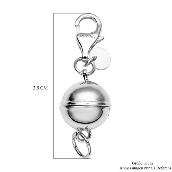 TOUCH und LOCK rhodinierter Silber-Magnet-Karabinerverschluss image number 6