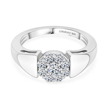 LUXURIANT SGL zertifizierter SI-GH Labor Diamant Ring, 925 Silber rhodiniert - 0,50 ct.