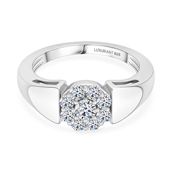 LUXURIANT SGL zertifizierter SI-GH Labor Diamant Ring, 925 Silber rhodiniert - 0,50 ct.