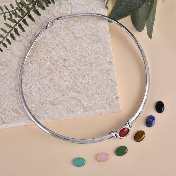 EVER TRUE schlichte Solitär-Edelstein-Halskette in Silberton image number 2