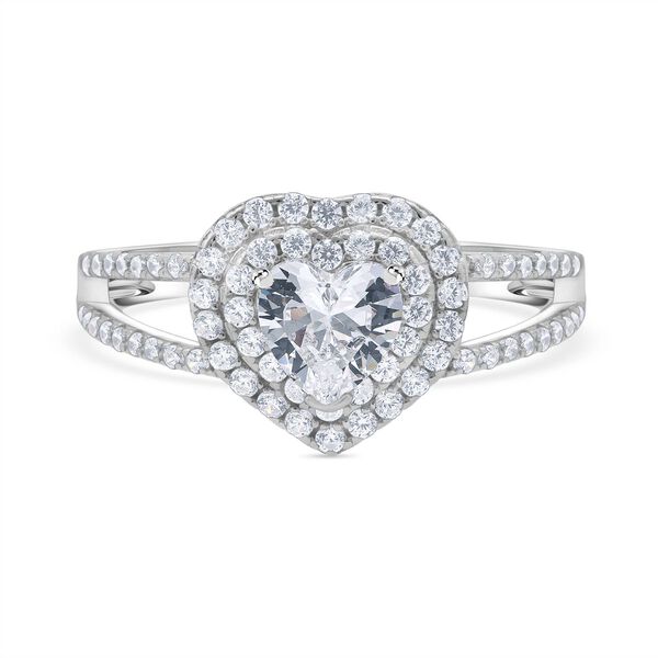 Lustro Stella wei&szlig;er Zirkonia Herz Ring