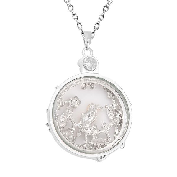 Orange Kristall Anhänger und 60+5cm Kette image number 4