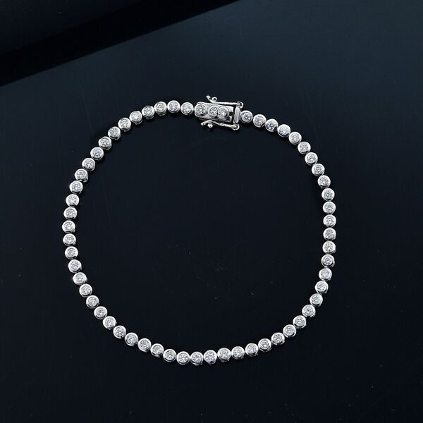 LUXURIANT DIAMOND - Lab Grown Diamant SI-GH SGL zertifiziert Armband ca. 19 cm 925 Silber rhodiniert ca. 2.00 ct image number 2