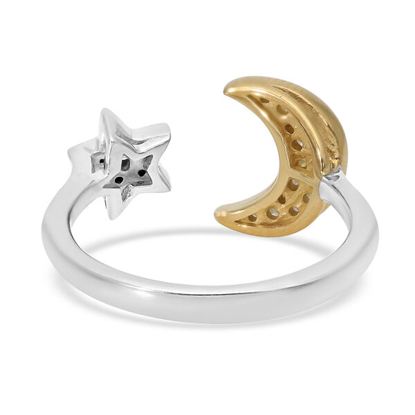 Diamant Ring 925 Silber bicolor  ca. 0,16 ct image number 5