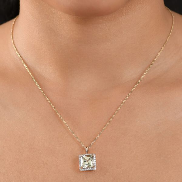 LUXORO AAA Turkizit, Wei&szlig;er Diamant Schmuckset ca. 50 cm 585 Gold ca. 4.35 ct image number 2