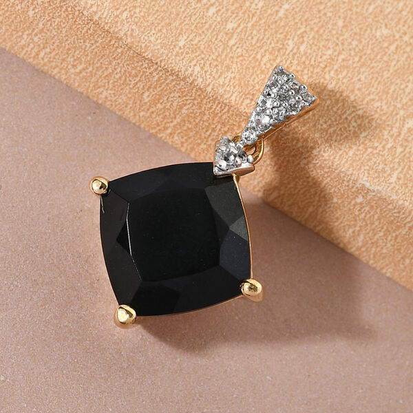 Schwarzer Turmalin und Zirkon-Anh&auml;nger - 4,71 ct. image number 3