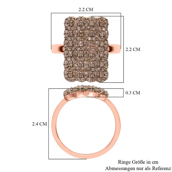 Natürlicher Champagner Diamant-Ring - 1 ct. image number 6