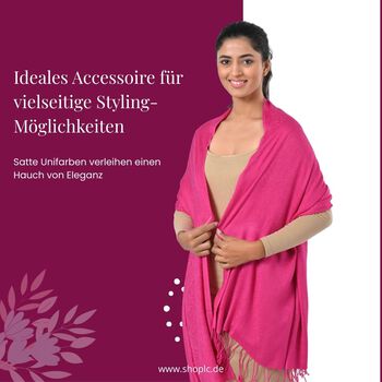 Jacquard-Schal aus Viskose, 70x195 cm, Fuchsia