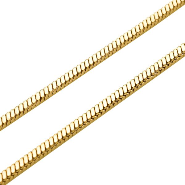 Strukturierte Gliederhalskette, ca. 50 cm, reiner Edelstahl Goldfarben ca. 10,50g image number 4