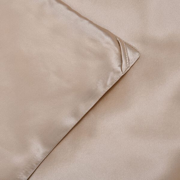 Serenity Night - 100% Maulbeerseide Sommerseidendecke mit Seidenf&uuml;llung Daunenkissen und Seidenkissenbezug Beige image number 19