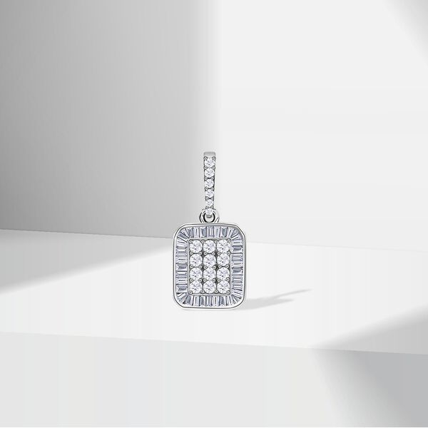 Weißer Diamant, Anhänger, SGL zertifiziert G-H, 585 Weißgold, ca. 0.50 ct image number 2