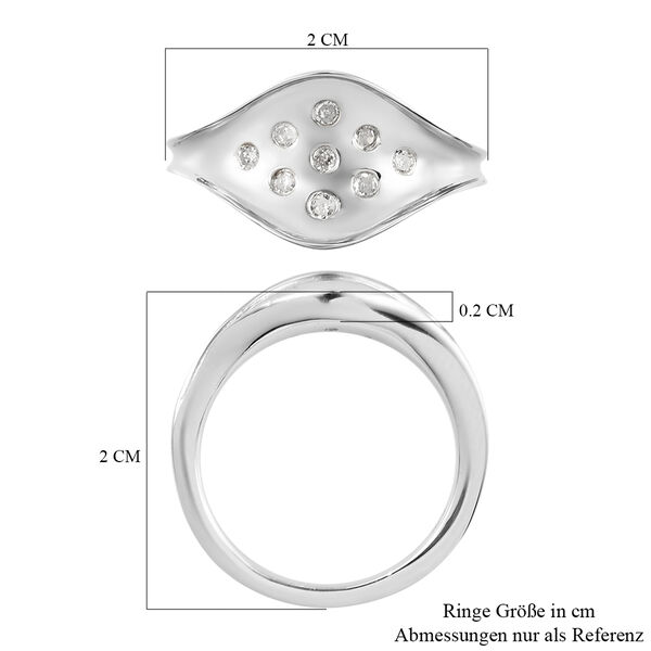 Diamant Ring 925 Silber platiniert  ca. 0,15 ct image number 7