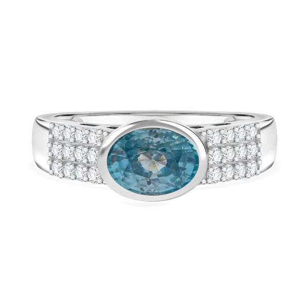 D'Joy AA blauer Zirkon und Moissanit Ring - 2,32 ct. image number 0