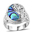 Abalone Muschel Ring 925 Silber (Größe 16.00) ca. 0,01 ct