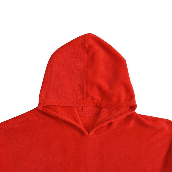 Flauschiger Flanell Hoodie mit großer Tasche, rot image number 3