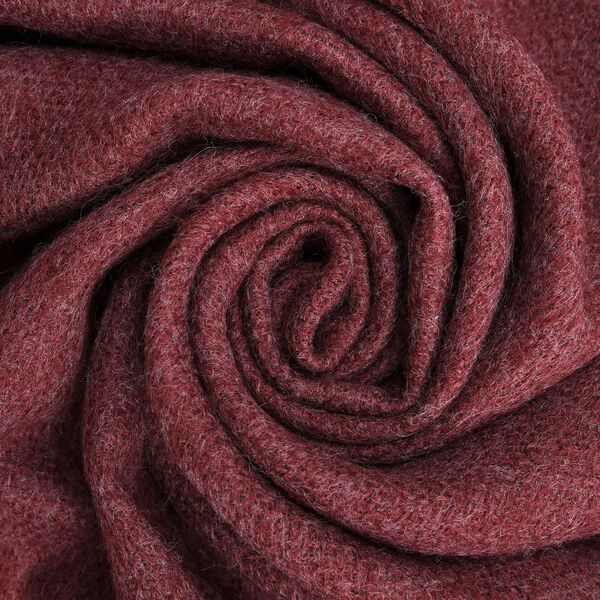 Gewebter Schal mit Fransen, Burgunderrot image number 5