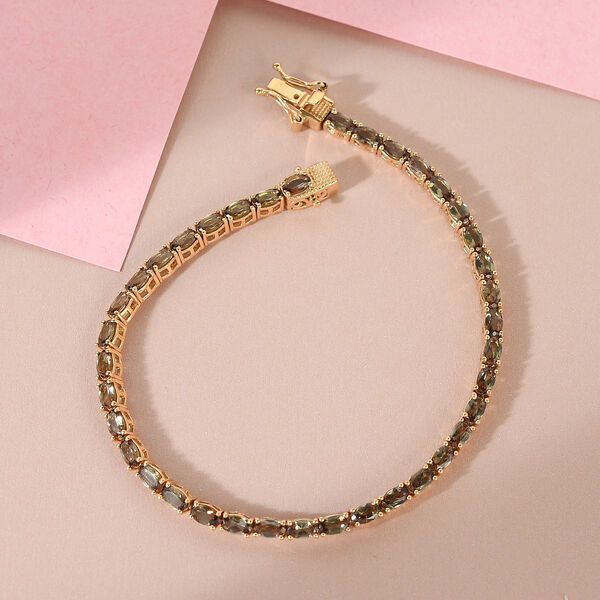 Andalusit Armband, ca. 20 cm 925 Silber vergoldet ca. 9,01 ct image number 2