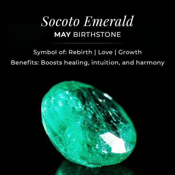 Socoto Smaragd, Wei&szlig;er Zirkon Ring 925 Silber Platiniert (Gr&ouml;&szlig;e 17.00) ca. 1,07 ct image number 5