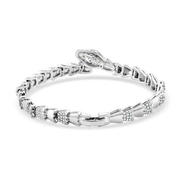 Wei&szlig;er Zirkonia Armband ca. 19 cm Nickelfreies Messing 2.00 ct image number 3