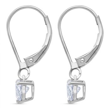 LUXURIANT SGL zertifizierte VS-GH Labor Diamant Ohrringe, 925 Silber rhodiniert - 1 ct.