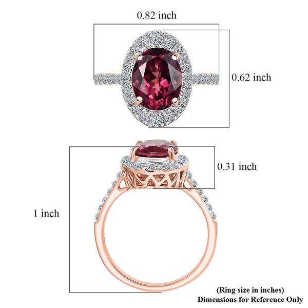 LUXURIANT DIAMOND - AAA Rosa Granat, Lab Grown Diamant Ring 417 Gold (Gr&ouml;&szlig;e 20.00) ca. 3,81 ct image number 5
