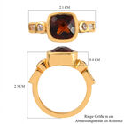 Madeira Citrin und Zirkon Ring 925 Silber vergoldet (Größe 20.00) ca. 2,55 ct image number 6