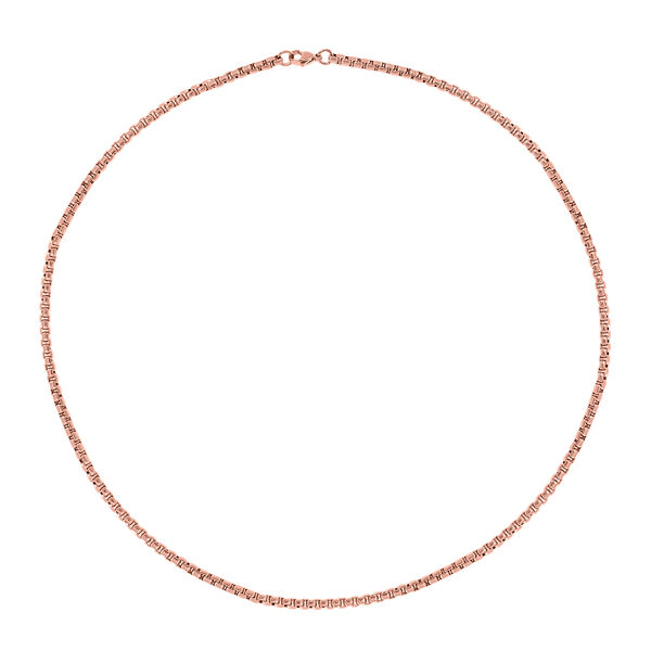 Venezianer Boxkette, Reiner Edelstahl, rosevergoldet, ca. 60 cm ca. 16,00g image number 2