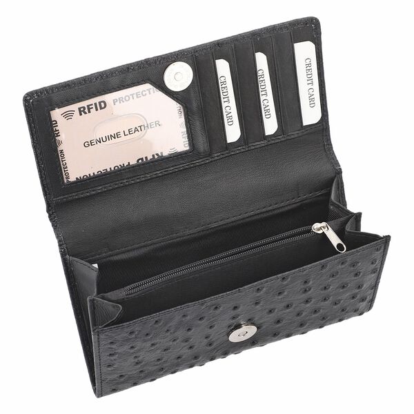 Leder Brieftasche, schwarz image number 6