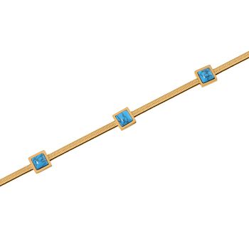 Blaue Howlit Halskette, 50+2 cm - 2 ct.