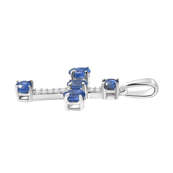 D'Joy AA Natürlicher Kaschmir Kyanit und Moissanit Anhänger - 1,31 ct. image number 4