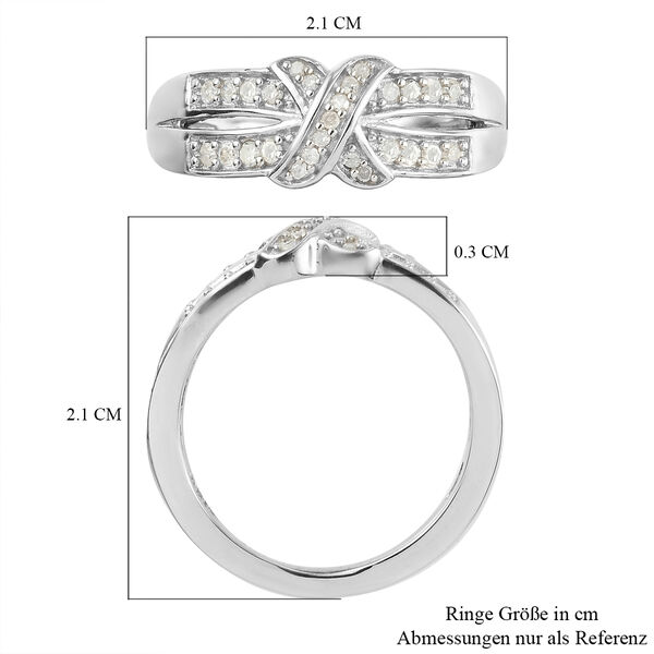 Diamant Ring 925 Silber platiniert  ca. 0,20 ct image number 7