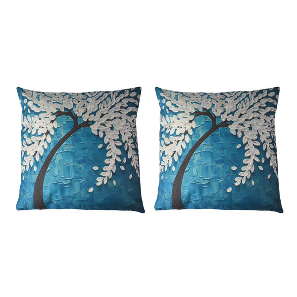 2er-Set bedruckte Kissenbez&uuml;ge, Gr&ouml;&szlig;e 45x45 cm, Blaugr&uuml;n
