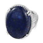 Lapislazuli Ring, Edelstahl (Größe 21.00) ca. 26.05 ct