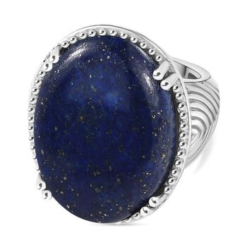 Lapislazuli Ring, Edelstahl (Gr&ouml;&szlig;e 21.00) ca. 26.05 ct