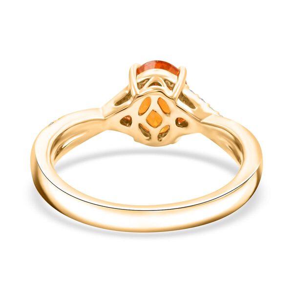 LUXORO zertifiziert und geprüft AAA Fanta Granat und Diamant Ring in 417 Gold - 1,70 ct. image number 4