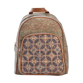 Praktischer Rucksack mit Kunstleder-Griffen, Braun