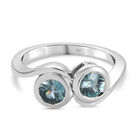 Kambodschanischer blauer Zirkon Ring 925 Silber platiniert  ca. 1,24 ct image number 0