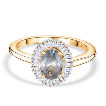 AAA Alexandrit und Diamant Ring in 585 Gold - 1,01 ct.